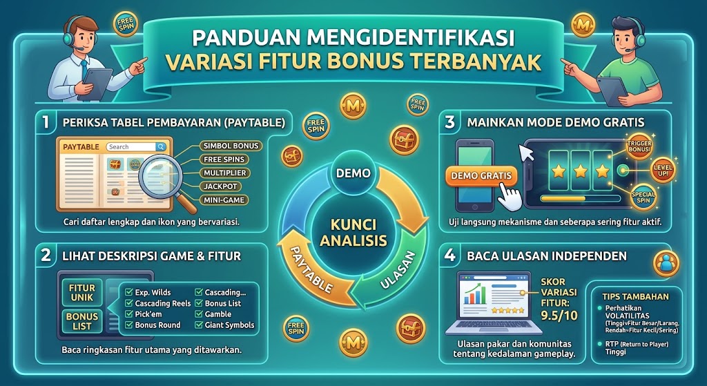 Variasi Fitur Bonus Terbanyak